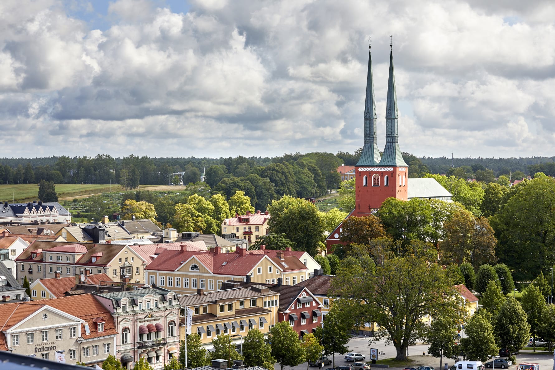 Bild över Växjö och domkyrkan. Fotograf: Mats Samuelsson